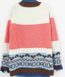 Color Stripe Knit Coat (BTQ046)