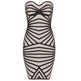 Black& White Sexy Tube Bodycon Show Thin Elastic Night Club Dresses