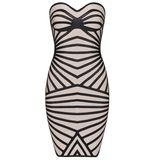 Black& White Sexy Tube Bodycon Show Thin Elastic Night Club Dresses