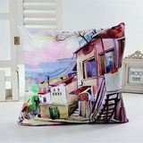 Transfer Printed Short Plush Cushion Decorative Pillow (LPL-234)