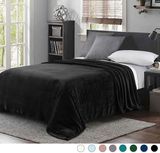 Luxury King Size Flannel Velvet Plush Solid Bed Blanket