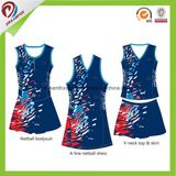 Custom Sublimation Transfer Women 100% Polyester Netball Uniform Dresses