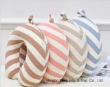 Traveling 100% Cotton Striped U - Type Neck Pillow / Slow Rebound Memory /Chinese Supplier