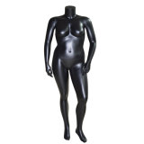 Elegant Headless Plus Size Women Mannequin with Matte Black
