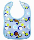 OEM Produce Customized Design Printed Light Blue Cotton Jersey Baby Neck Bib