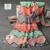 Viscose Shawl Colorful Stripe Printed Fashion Lady Scarf Factory