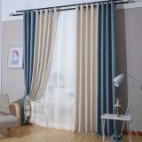 Modern Style Linen Color-Matching Blackout Window Curtain (21W0007)