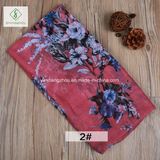 100% Viscose Retro Flowers Printed Shawl Fashion Lady Moslem Scarf