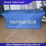 Custom Stretch Fitted Open Back Advertising Table Throw, Table Cover