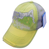 Nice Washed Baseball Cap with Felt Applique Gjwd1725