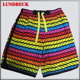 Stripe Style Men's Board Shorts for Summer Wear