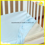 Crib Fitted Sheet Made of 100% Cotton Knitted Jersey Fabric
