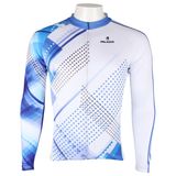 Blue Cool Fashion Man's Long Sleeve Breathable Cycling Jersey