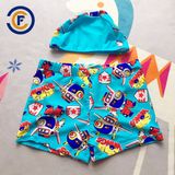 New Design Cartoon Printed Boy Swimwear