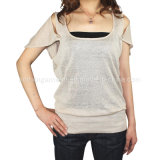 Women Fashion Knitted Round Neck Long Sleeve Sweater Clothes (11SS-036)