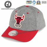 2016 High Quality Wool Basketball Sports Snapback Cap with Embroidery