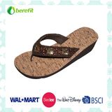 Women's Wedge Heel Slippers with PU Upper