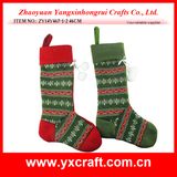 Christmas Decoration (ZY14Y467-1-2) Xmas Sock Decoration Gift Ornament