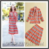 Wholesale Autumn Newest Fashion Lady Floral Printed Two-Piece Skirt Suit