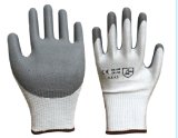PU Coated Cut Resistant Work Safety Gloves with Ce