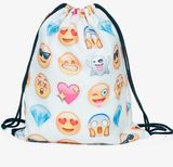 Emoji Sackpack, Team Training Gymsack Drawstring Backpack Sack Bag Sport Bag for Teens Emoji Stuff