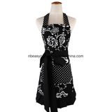 Cute Lovely Lady's Kitchen Fashion Cooking Baking Kitchen Aprons with Pockets for Mother's Day Gift, Blue Esg10224