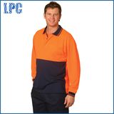 High Visibility Long Sleeve Cooldry Micro-Mesh Safety Polo Uniform