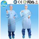 Disposable Eo Sterile Surgical Gown with Knitted Cuff, Reinforced Medical Gowns