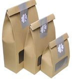 Factory High Quality Custom Printing Stand up Gift/Shopping/Food Kraft Paper Handle Bag with Window