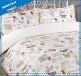 Paris Image Sketch Printed Polyester Duvet Cover Bedding Set
