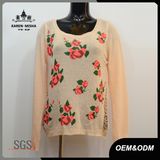 Women Flower Pullover Spring Sweater