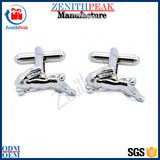 Customized Fashion Metal Silver Rabbit Shape Cufflinks