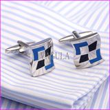 Fashion Square Silver Wedding Shirt Cufflinks for Men