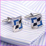 Fashion Square Silver Wedding Shirt Cufflinks for Men