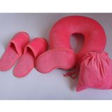 Inflatable Neck Pillow and Shoes Travel Sets