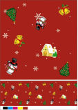 Printed Christmas Tablecloth PVC Material with Nonwoven Backing