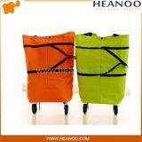 China Supplier Supermarket Folding Shopping Cart Bag with Wheels