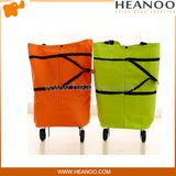 China Supplier Supermarket Folding Shopping Cart Bag with Wheels