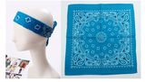 Manufacturer of Custom Sapphire Blue Cotton Paisley Printing Western Bandannas