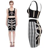 Latest Jacquard Black& Apricot Girl Evening Gown (2 pieces)