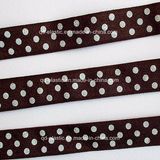 Large Polka DOT Satin Face Print Elastic Ribbon