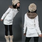 New Korean Long Sleeve Pullover Women Hoodie with Hoody (50189)