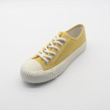 Comfortable Lace-up Canvas Women's Footwear with Vulcanized Sole