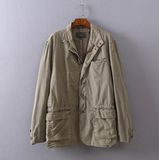 Mens Outwear Casual Simple Lapel Neck with Pockets Casual Outdoors Jacket