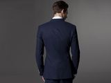 Double Vent Blue Made to Measure Men Suit