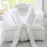 Shawl Collar Waffle Robe Inner Cotton Terry Hotel Bathrobe