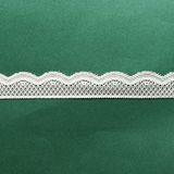 New Design Rhombic Pattern White Trimming Lace with Wavy Edges