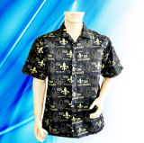 100% Polyester Man's Sublimation Print Camp Shirt