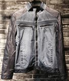 PU Contrast Garment Dyed Jacket for Men