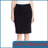 Office Lady Black Denim Pencil Skirts (JC2022)